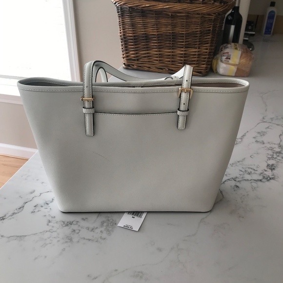 Michael Kors Matching Tote and Wallet 2 Piece Jet Set Optic White - Picture 7 of 12